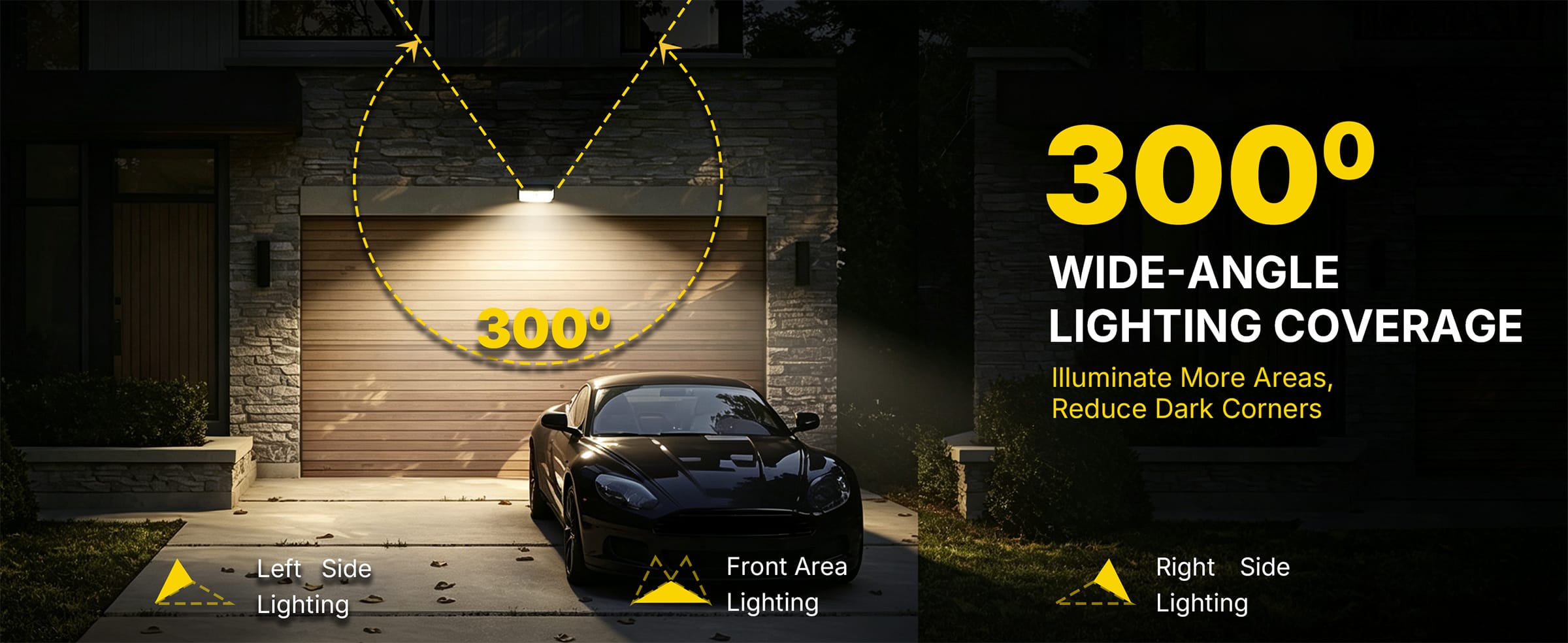 SL016 installed on modern home exterior at night